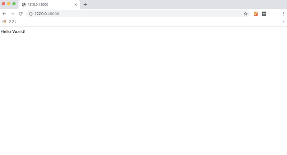 Flask hello world