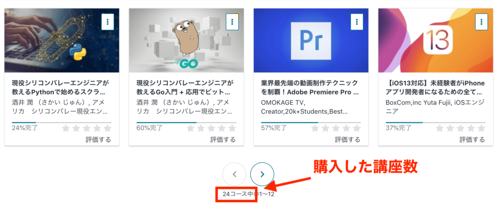 購入したUdemy講座