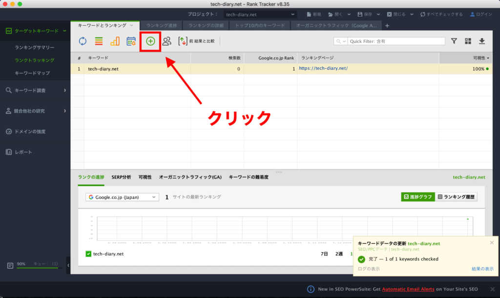 RankTracker 使い方