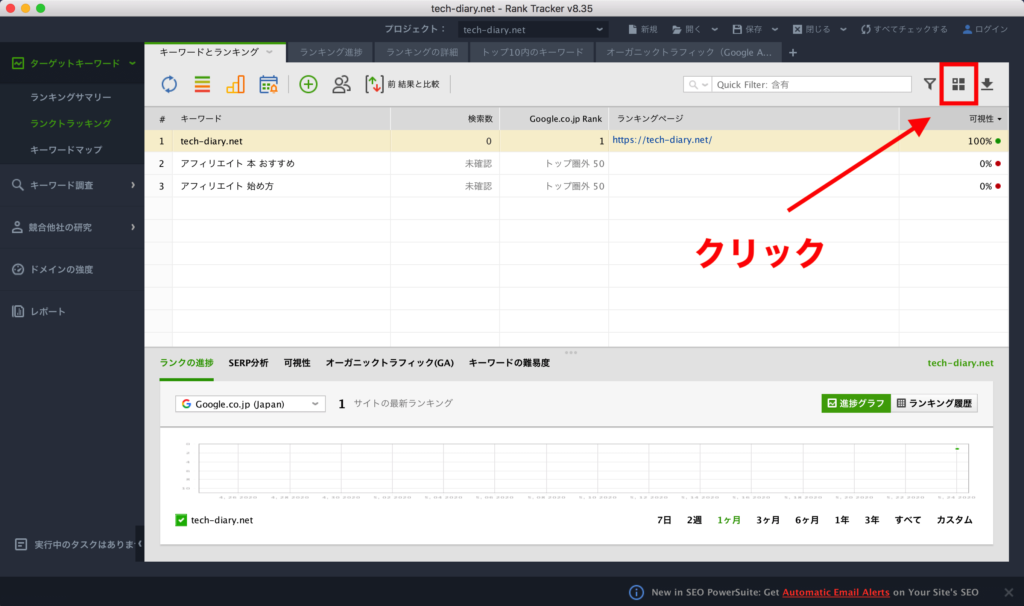 RankTracker 使い方